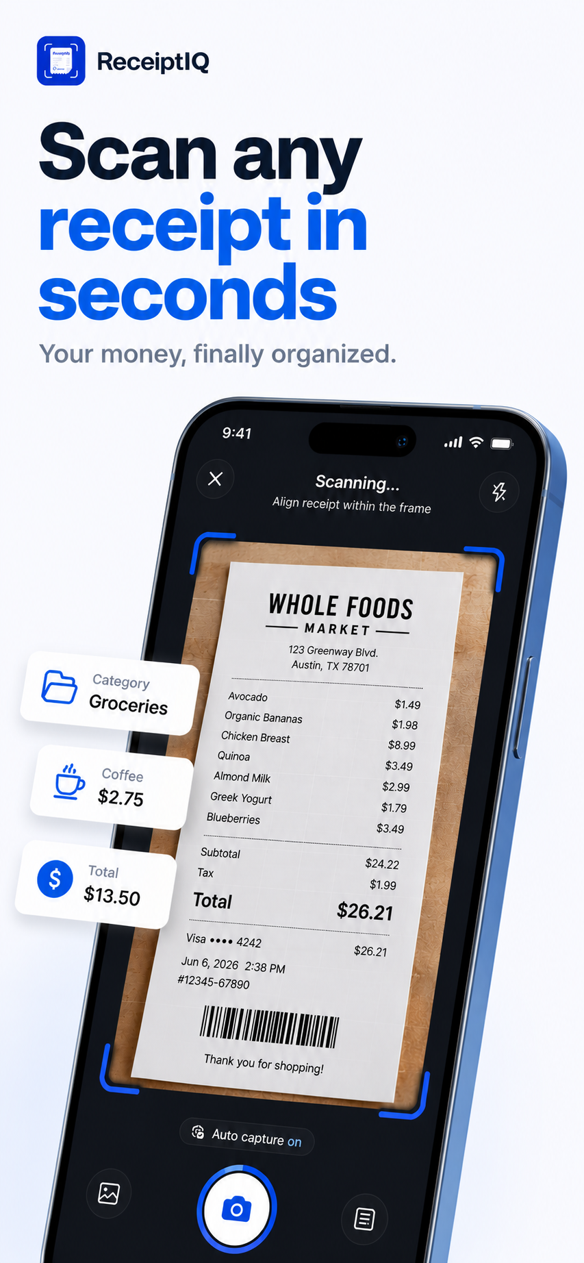ReceiptIQ preview